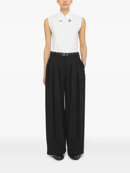 Vilnonės kelnės Jil Sander juoda