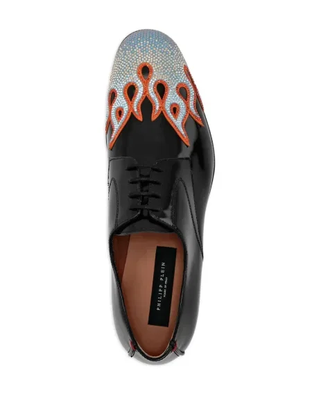 Pantofi Philipp Plein cu șireturi din dantelă negru