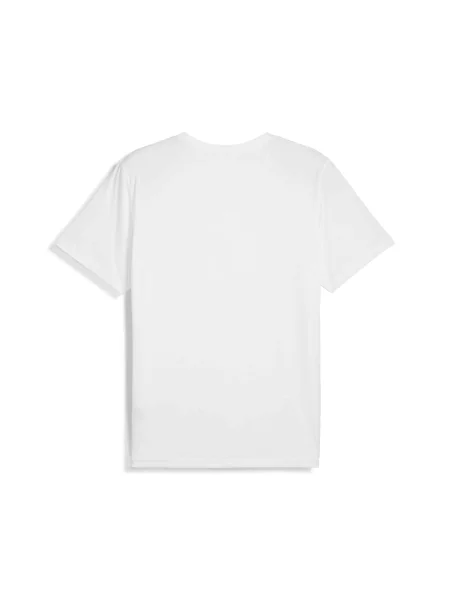 Футболка PUMA M Tad Ess Solid Cat Tee Lc комбінований верх білий