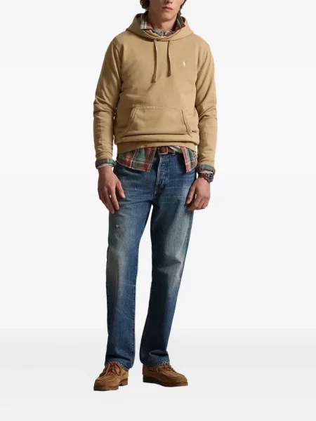 Șapcă Polo Ralph Lauren cu broderie din țesătură twill în carouri albastru