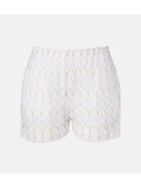 Pantaloni scurți Missoni tricotate alb