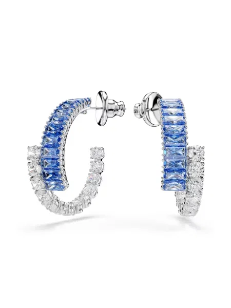 Kolczyki Swarovski biznesowe niebieskie