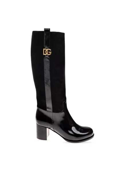 Botki Dolce And Gabbana zamszowe czarne