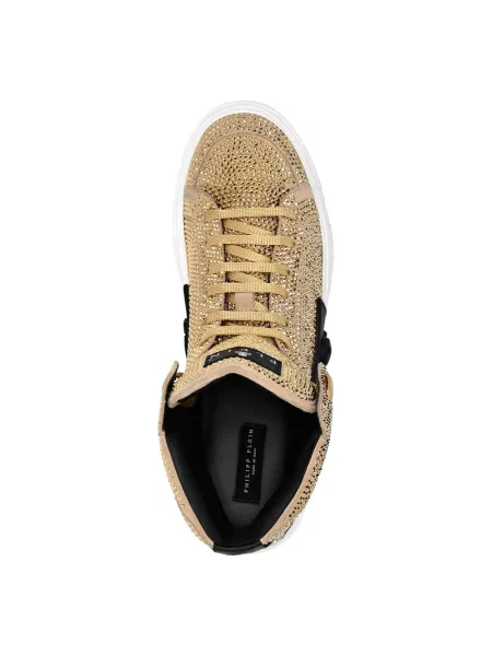 Sneakersy Philipp Plein skórzane żółte