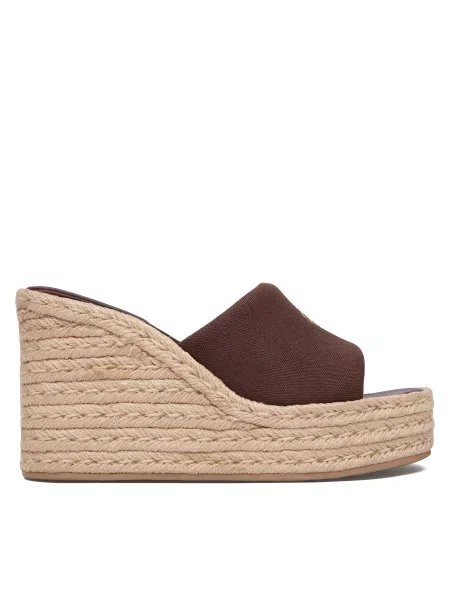 Espadrile Calvin Klein Wedge Espad 70 Canvas Mg maro