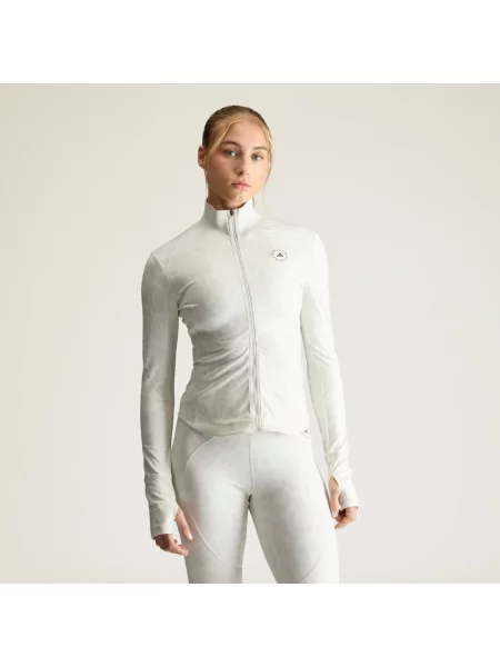 Tréninková bunda střední vrstvy adidas by Stella McCartney Printed bílá