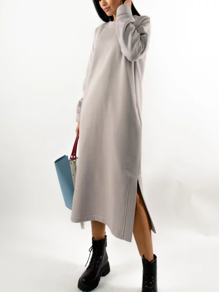 Сукня міді RiMari фліс сірий