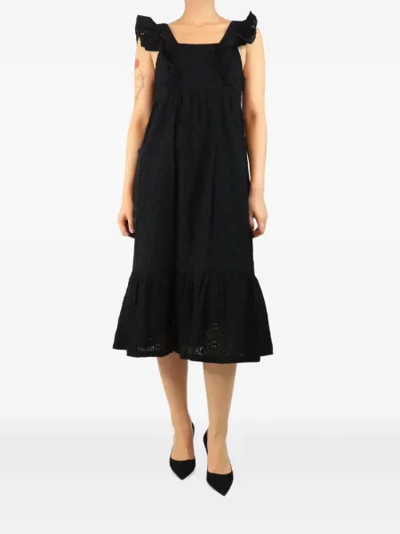 Rochie midi Ba&sh cu broderie negru