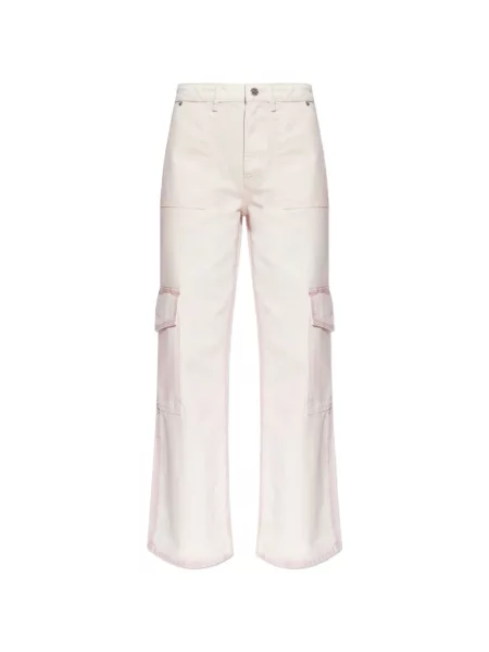 Pantaloni cargo Ganni roz