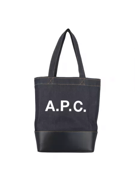 A.P.C. torba tote axel granatowy niebieska