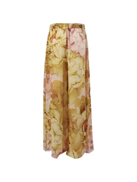 Pantaloni Clips cu model floral cu imagine verde