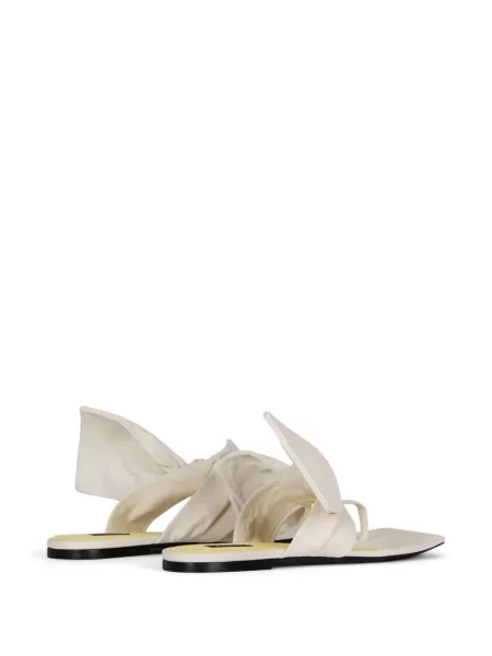 Sandale Givenchy cu funde fără toc alb