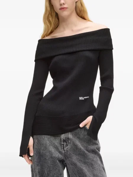 Pulover Karl Lagerfeld Jeans negru
