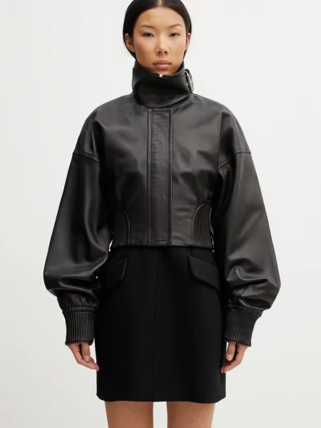 Sportmax Spxossido krótka kurtka skórzana