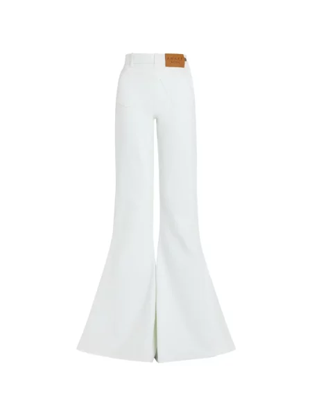 Jeansy dzwony A.w.a.k.e. Mode dzwony z autografem białe