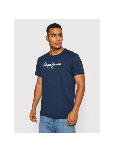 Pepe Jeans Majica Eggo Mornarsko Regular Fit modra