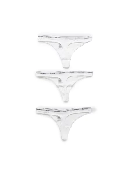 Calvin Klein Bielizna Kobieta L Wzorzyste Stringi 3 szt. biały