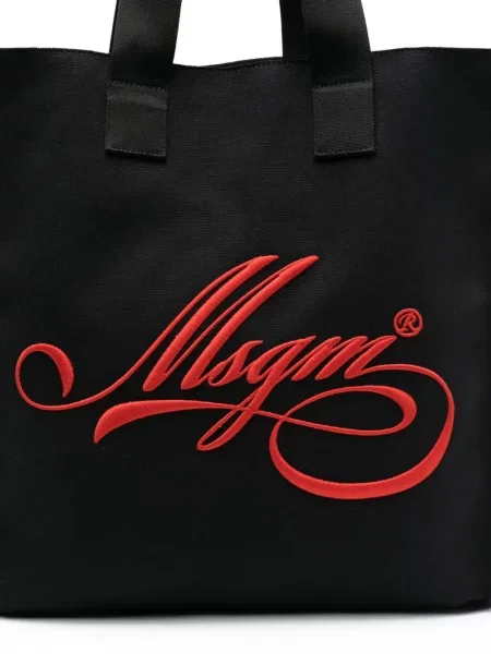 Geantă Msgm cu broderie negru