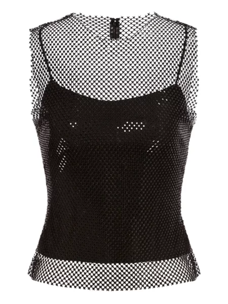 Vesta Alberta Ferretti se síťovinou černá