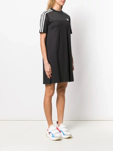 Rochie tip cămașă Adidas de costum negru