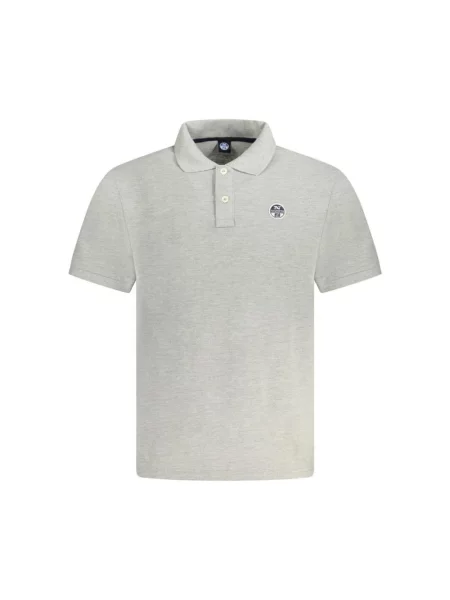 Koszulka polo North Sails z krótkim rękawem z logo szara