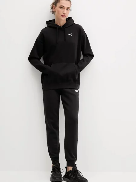 Спортивные штаны Puma с аппликацией черные