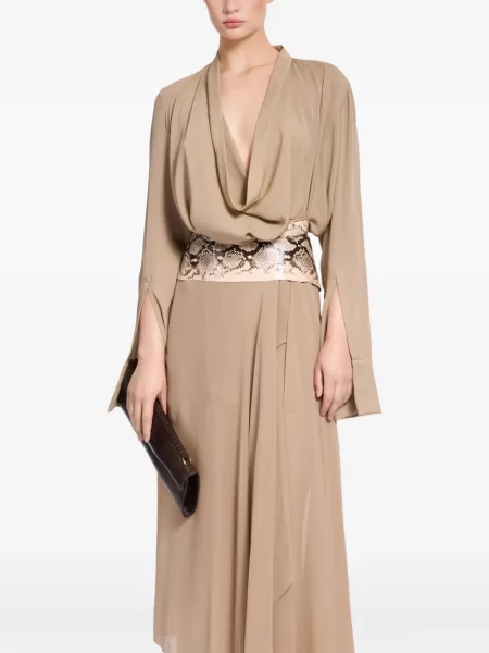 Bluză Elie Saab de mătase drapată