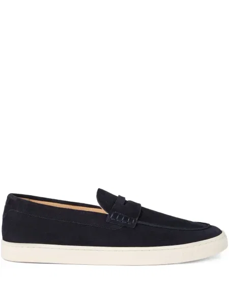 Pantofi loafer Brunello Cucinelli din piele de căprioară albastru
