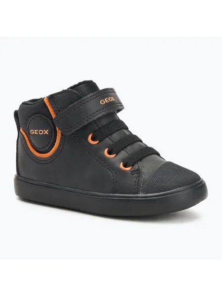 Детски обувки Geox Gisli black/dark orange черно
