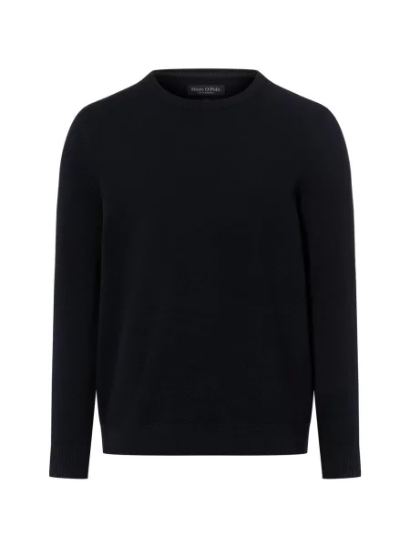 Marc O'Polo sweter z dzianiny Mężczyźni jednolity L niebieski