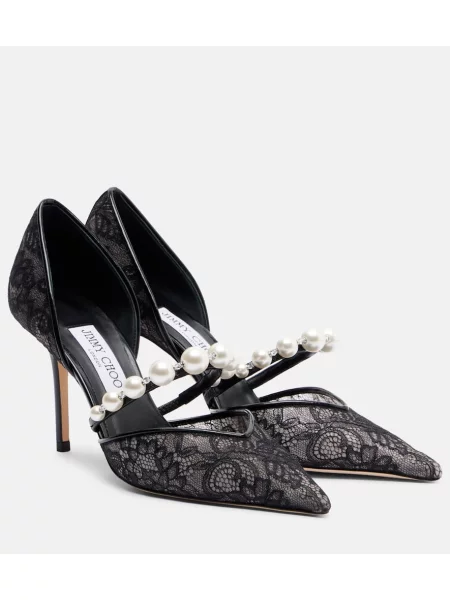 Pantofi cu toc Jimmy Choo din piele negru
