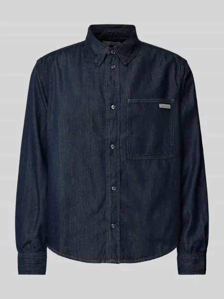 Koszula dżinsowa Calvin Klein Jeans z logo granatowa