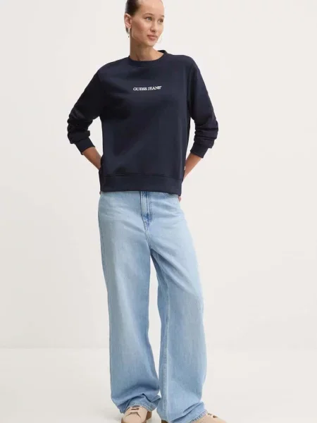 Кофта Guess Jeans з аплікацією синій