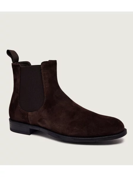FABI Ghete chelsea | piele întoarsă maro