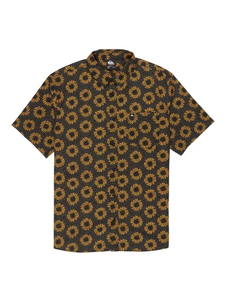 QUIKSILVER Funkcionális ing Apero Classic szépia / sárga fekete