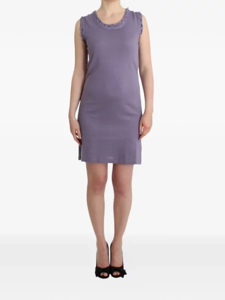 Rochie mini John Galliano țesută în linie A violet