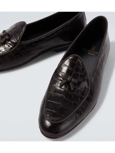 Pantofi loafer Rubinacci din piele maro