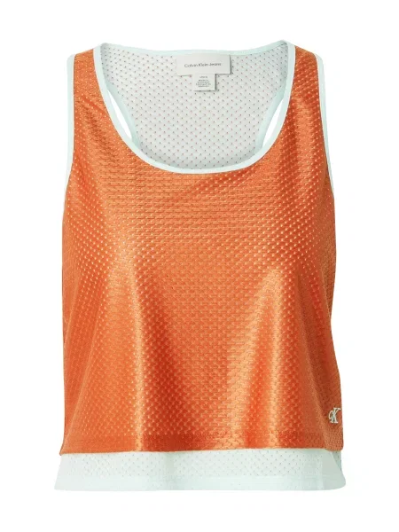 Calvin Klein Jeans Top PRIDE portocaliu alb