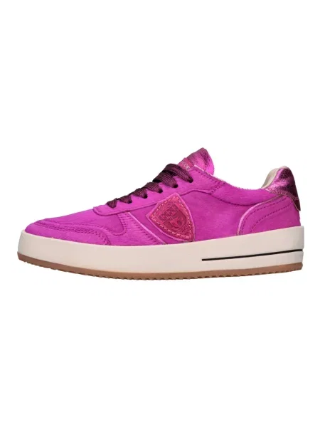 Sneakersy Philippe Model skórzane do tenisa różowe