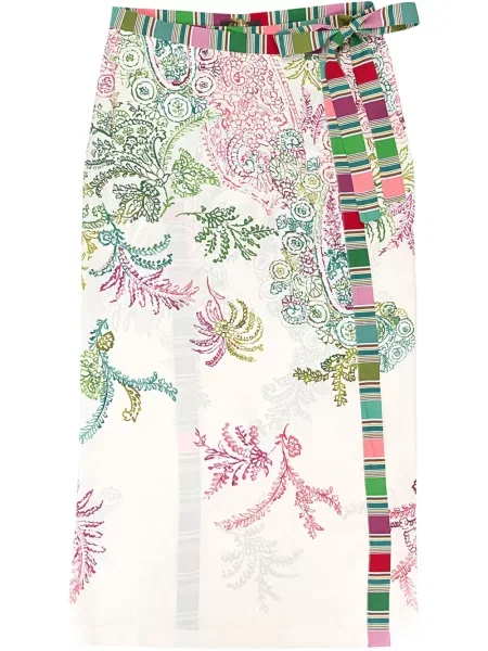 Fustă Loro Piana cu model floral cu imagine albastru