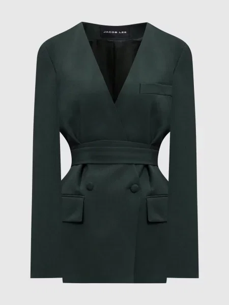 Двобортний жакет з вовни Jacob Lee зелений