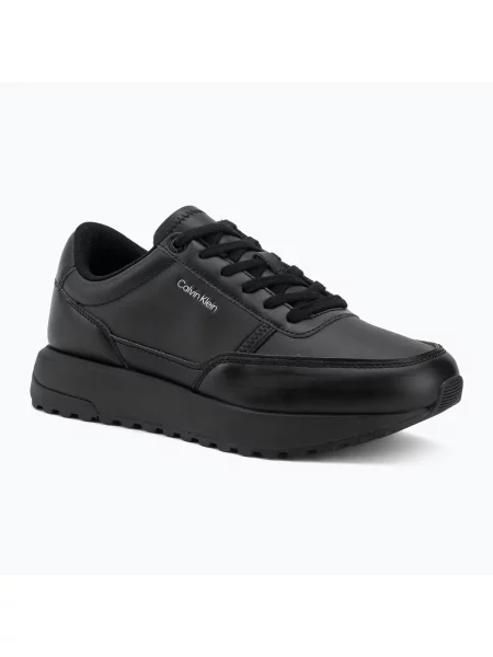 Încălțăminte pentru bărbați Calvin Klein City Runner Laceup Leather triple black negru