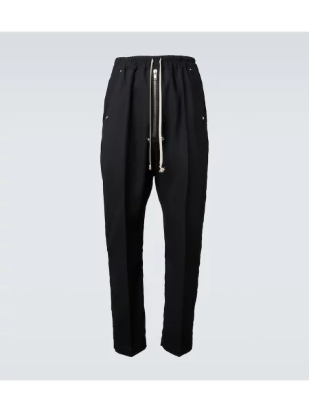 Pantaloni Rick Owens de lână negru