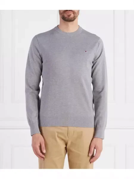 Tommy Hilfiger Pulover CREW NECK SWEAT gri