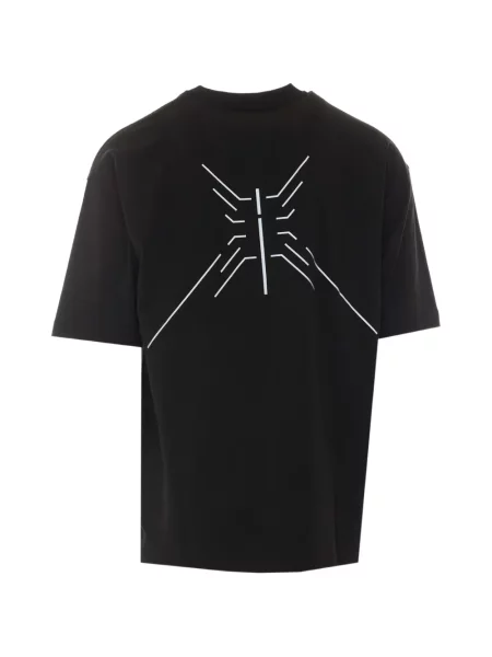 Scurt tricou Thom Krom cu decolteu rotund negru