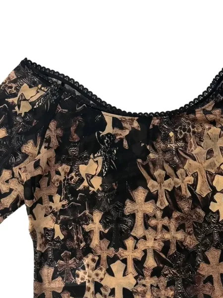 Top Chrome Hearts cu imagine cu motiv cu inimi