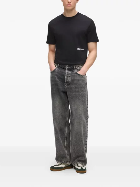 Szerokie jeansy Karl Lagerfeld Jeans szare