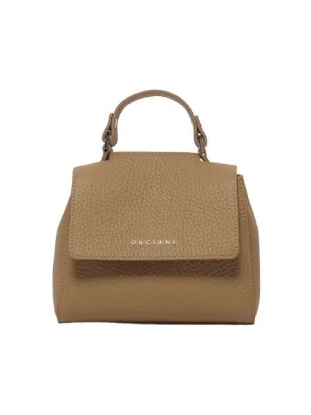 Mały torebka skórzana Orciani skórzana bez fiszbin brązowa