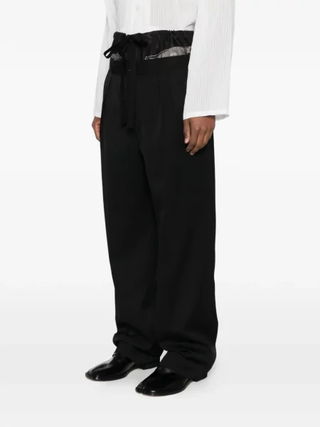 Plisované kalhoty Maison Margiela černé