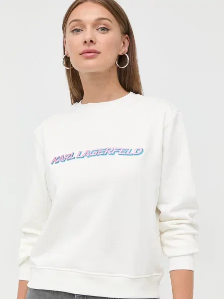 Суитчър Karl Lagerfeld с апликация бяло
